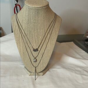 Elegant Silver Layered Necklace